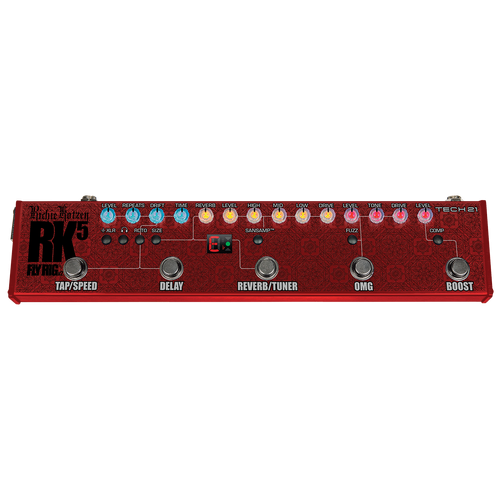Tech 21 Richie Kotzen FlyRig 5 Version 2 Multi-Effects Pedal with Reverb, Overdrive, Fuzz, Delay, Tuner, and Headphone Capability