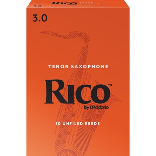 Rico Tenor Sax Reeds, Strength 3.0, 10-pack