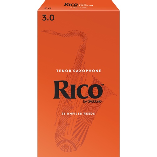 Rico Tenor Sax Reeds, Strength 3.0, 25-pack