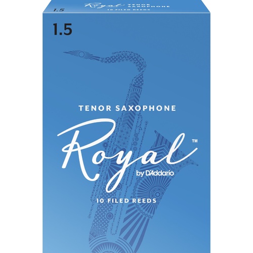 Rico Royal Tenor Sax Reeds, Strength 1.5, 10-pack
