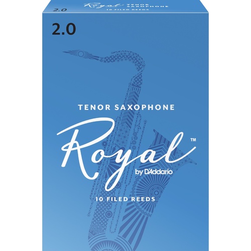 Rico Royal Tenor Sax Reeds, Strength 2.0, 10-pack
