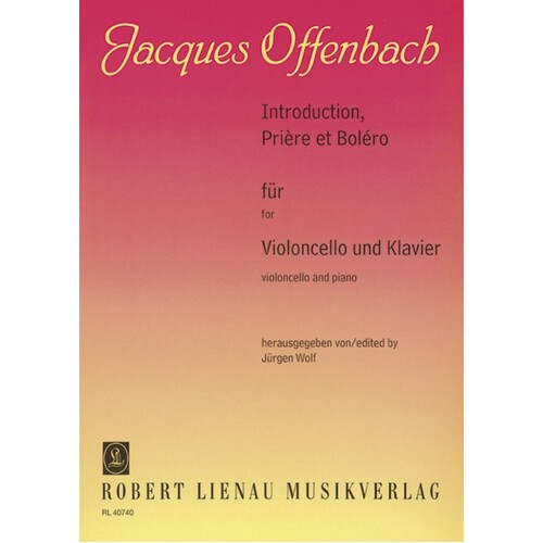 Offenbach - Introduction Priere Et Bolero Cello/Piano (Softcover Book)