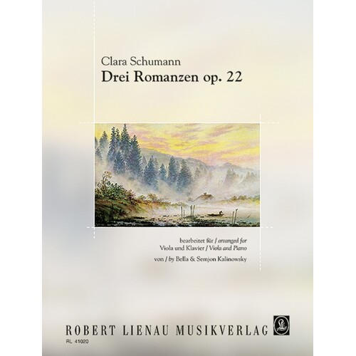 Schumann - 3 Romances 3 Op 22 Viola/Piano (Softcover Book)