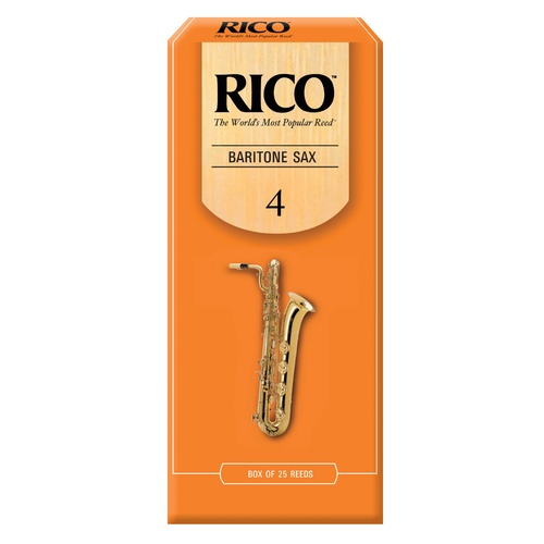 Rico Baritone Sax Reeds, Strength 4.0, 25-pack