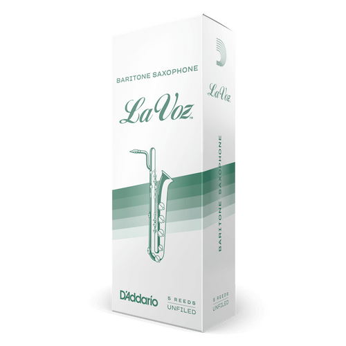 La Voz Bari Sax Reeds by Rico - HD Strength, Engineered for Powerful Tone and Flexibility, Made in the USA from Naturally-Grown Cane
