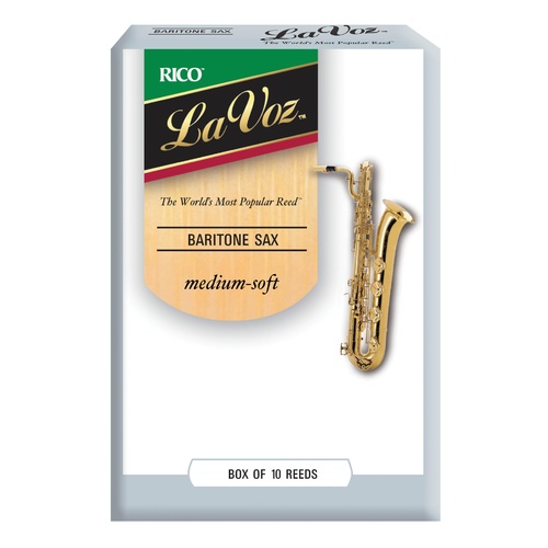 La Voz Baritone Sax Reeds, Strength Medium-Soft, 10-pack
