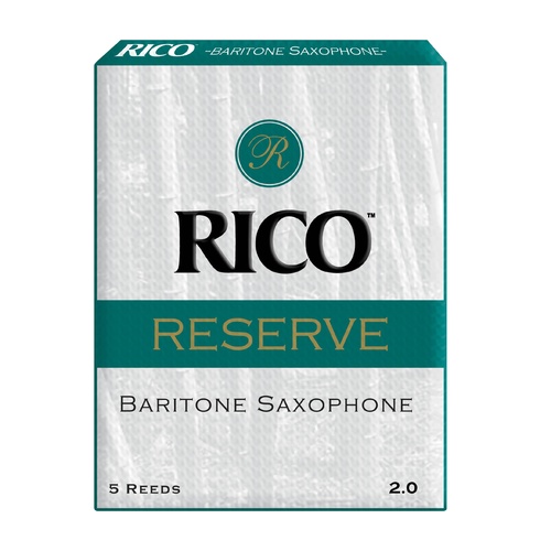 Rico Reserve Baritone Sax Reeds, Strength 2.0, 5-pack