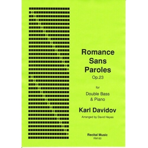 Romance Sans Paroles Op 23 Double Bass/Piano (Softcover Book)