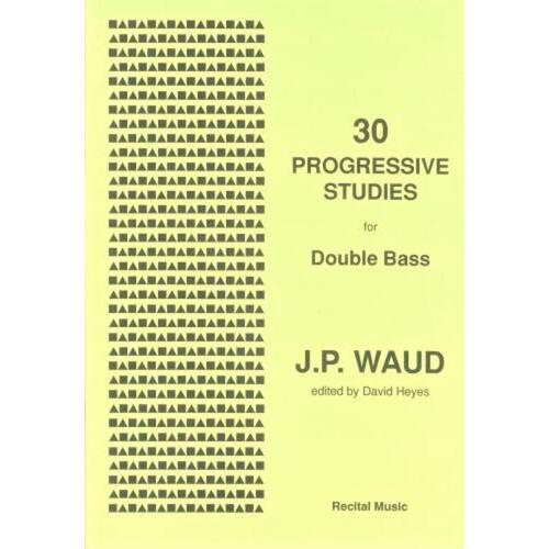 Waud - 30 Progressive Studies For Double Bass (Softcover Book)