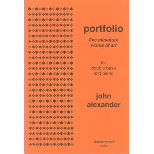Portfolio 5 Miniature Works Of Art Double Bass/Piano (Softcover Book)