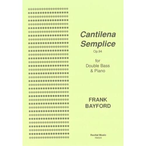 Cantilena Semplice Op 94 Double Bass/Piano (Softcover Book)