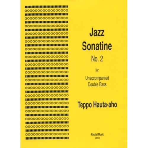 Hauta-Aho - Jazz Sonatine No 2 Double Bass Solo (Softcover Book)