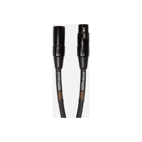 ROLAND RMC-B25 Black Series 25ft Balanced Microphone Cable with Heavy-Duty XLR Connectors