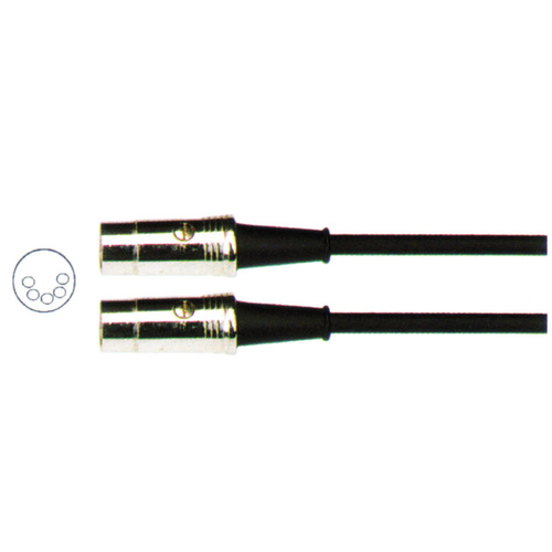 CARSON Rocklines - Midi Lead / Cable  6 Foot Black, Chrome Connectors