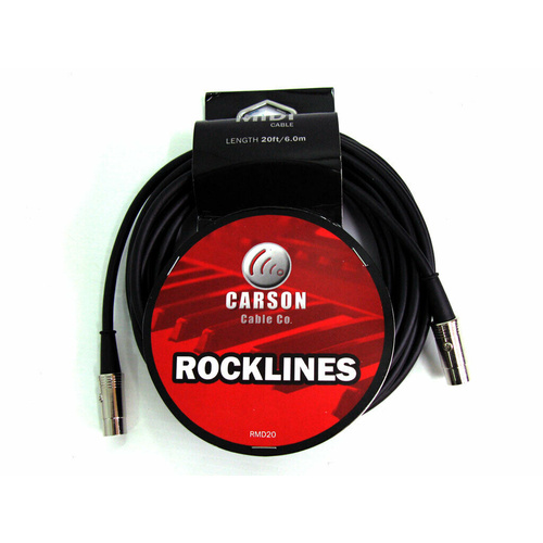 Carson Rocklines Midi Cable 20 Foot Midi Cable