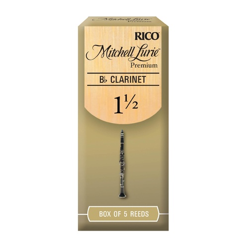 Mitchell Lurie Premium Bb Clarinet Reeds, Strength 1.5, 5-pack