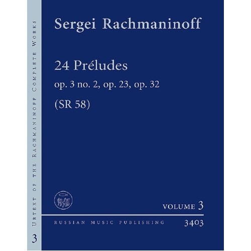 Rachmaninoff - 24 Preludes Op 3 No 2 Op 23 Op 32 Piano (Softcover Book)