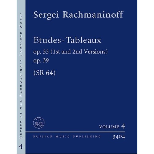 Rachmaninoff - Etudes-Tableaux Op 33 Op 39 Piano (Softcover Book)
