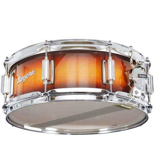 Rogers PowerTone Series Wood Shell Snare Drum Sunburst Lacquer 14 x 5" 5-Ply Maple/Poplar Shell with 2-Ply Reinforcement Rings