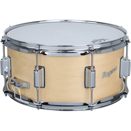 Rogers PowerTone Series Wood Shell Snare Drum Satin Natural 14 x 6.5" 5-Ply Maple-Poplar 2-Ply Reinforcement 8 Lug Beavertail Lugs