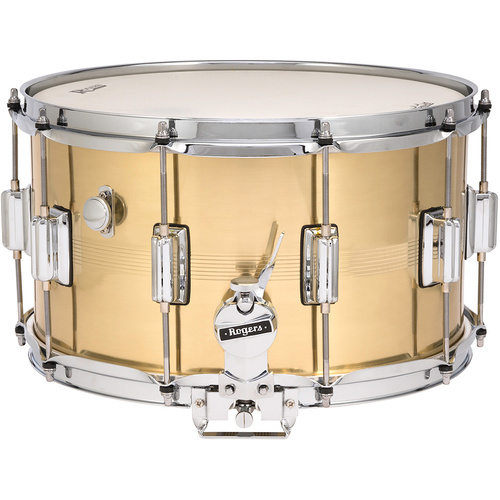 Rogers Dyna-Sonic B7 Brass Series 14 x 8" Snare Drum in Natural Brass Finish