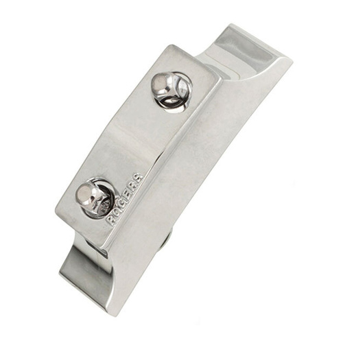 Rogers Swivo-matic Butt-End with Mounting Screws, Snare Parts, Die-Cast Design, 2-3/4" Width, 1-1/4" Hole Spacing, Pk 1