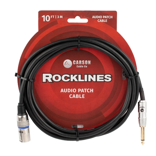 Carson Cable Co ROCKLINES 10 FT XLR(M) to Jack Audio Cable