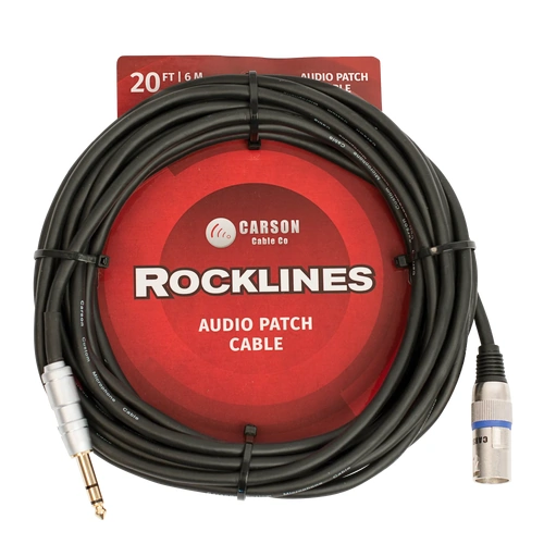 Carson Cable Co ROCKLINES 20 Inch XLR(M) - ST Jack Instrument Cable