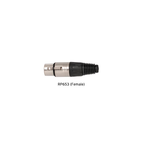 XLR female connector. 3 pin socket. 'A' style. Diecast nickel.