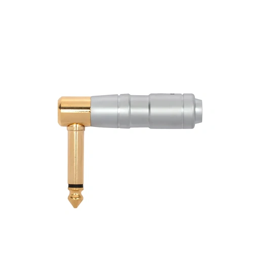 Carson Cable Co Carson Rock Plug Mono 6.3mm Right Angle Jack with Gold Shaft