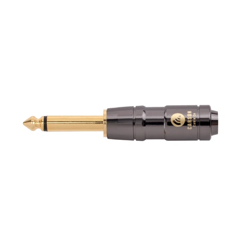Carson Cable Co Carson Pro Plug Mono 6.3mm Gold Shaft Black Chrome Bar