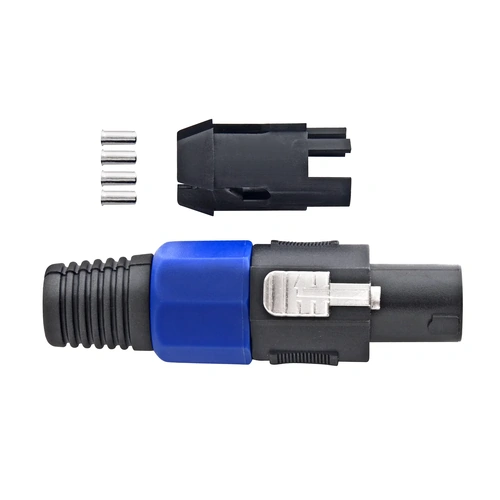 Carson Cable Co Rock Plug Speakon Male 4 Pole Connector with Rubber Strain Relief