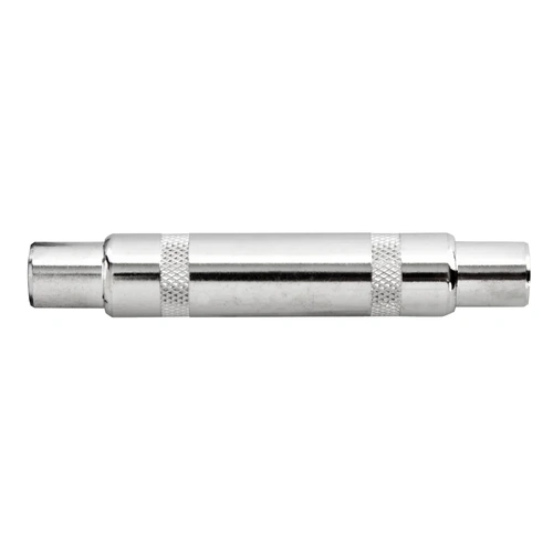Carson Cable Co Lead Coupler 6.3mm Stereo Female to Female Chrome - Rock Plug Series