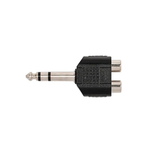 Carson Cable Co Carson Rock Plug 2x RCA Female to 6.3mm Stereo Male Adaptor