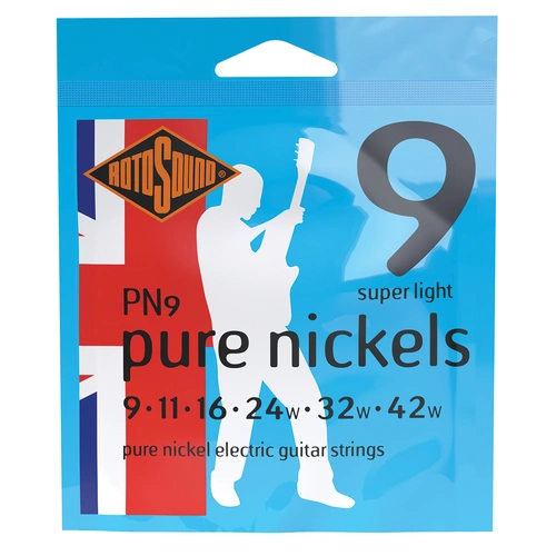 Rotosound Pure Nickels Electric Guitar String Set 9-42 RPN9