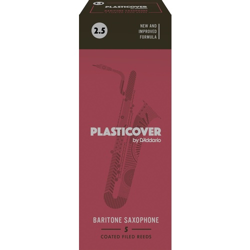 Rico Plasticover Baritone Sax Reeds, Strength 2.5, 5-pack