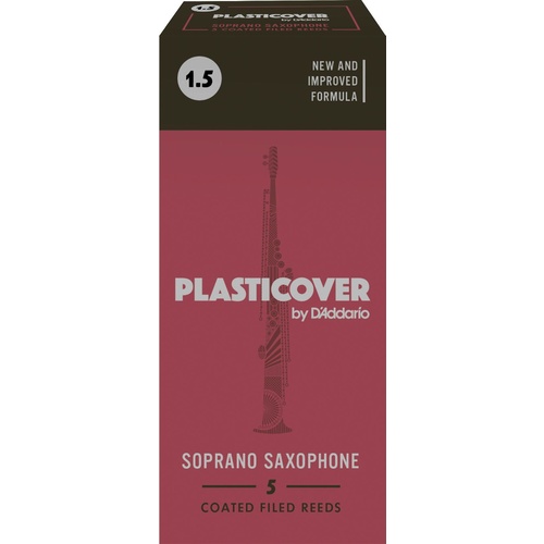 Rico Plasticover Soprano Sax Reeds, Strength 1.5, 5-pack