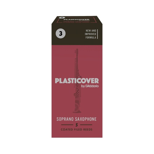 Rico Plasticover Soprano Sax Reeds, Strength 3.0, 5-pack