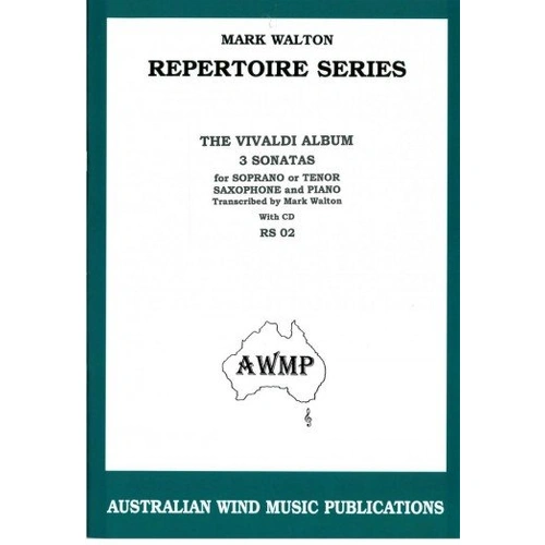 Vivaldi Album for Tenor/Soprano Saxophone & Piano with CD - 3 Sonatas