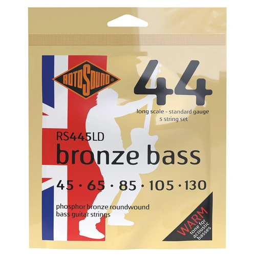 Rotosound Bronze Bass 5 String Acoustic Strings 45-130 [RS445LD]