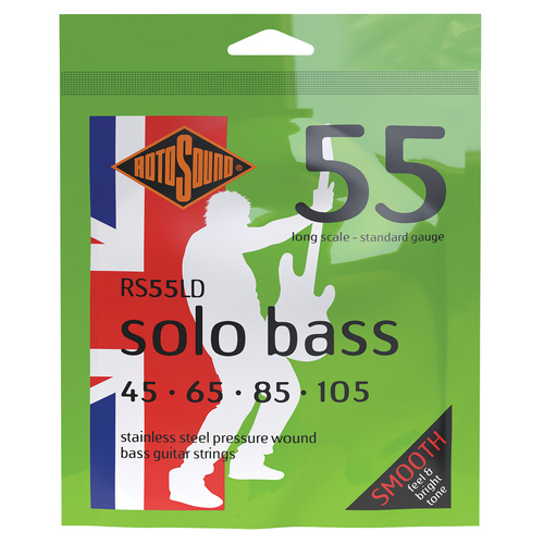 Rotosound Solo Bass 55 Pressure Wound 4 String Set 45-105 [RS55LD]