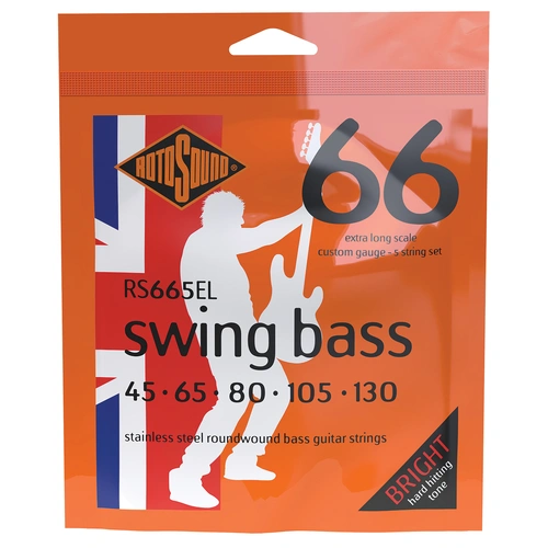 Rotosound Swing Bass 66 Extra Long 45-130 5-String Guitar Strings [RS665EL]