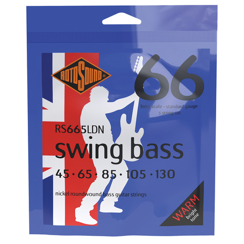 Rotosound Swing Bass 66 5 String Nickel Guitar Strings 45-130 [RS665LDN]