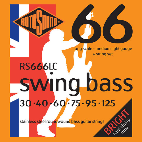 Rotosound RS666LC Swing Bass 6-String 30-125 Stainless