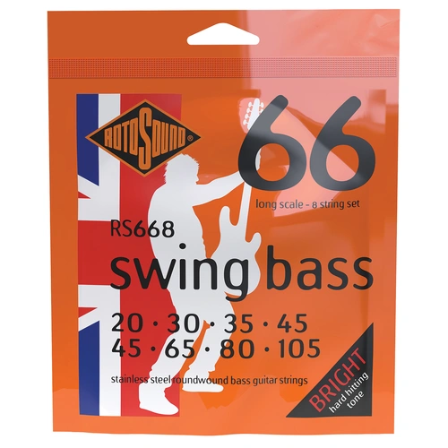 Rotosound Swing Bass 66 8-String Standard Long Scale Hybrid 20-105 Stainless [RS668]