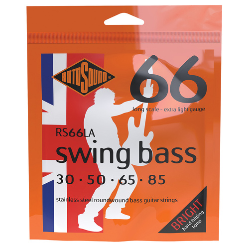 Rotosound Swing Bass 66 Extra Light Long Scale 30-85 Stainless Steel Guitar Strings [RS66LA]