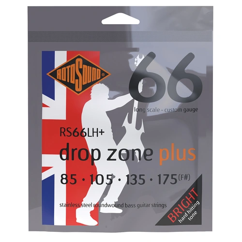 Rotosound Swing Bass 66 Drop Zone Plus 85-175 Stainless Guitar Strings [RS66LH+]