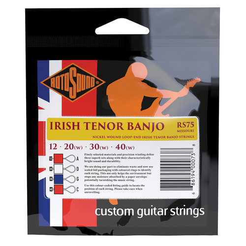 Rotosound RS75 Tenor Banjo 4 String Set - Loop End
