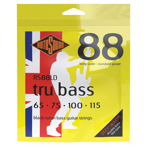 Rotosound Tru Bass 88 Black Nylon Tapewound Bass Guitar Strings 65-115 [RS88LD]