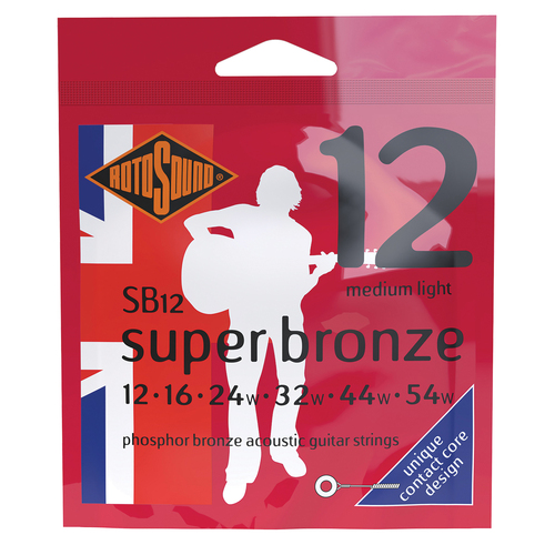 Rotosound SB10 Super Bronze Phosphor Bronze 12-54